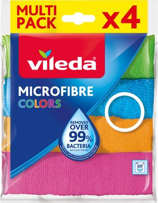 Vileda Microfaser Allzwecktuch Colors 4er Pack