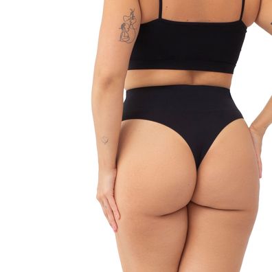 Gatta High Waisted String Correct Sensual Skin Panties Schwarz beige-1 Stück