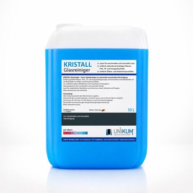 Unikum Glasreiniger Kristall Spezial 10 Liter