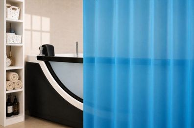 Spirella TRUE Frosty Aqua 180x200 Soft-Vinyl Duschvorhang Matt Wellness Spa