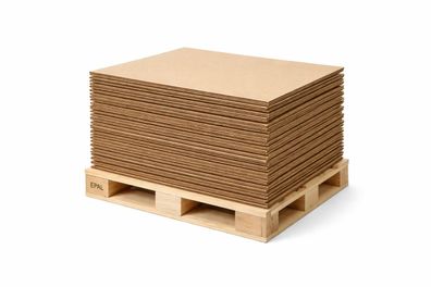 Paletten Zwischenlage Wellpappe 600 x 800 mm Braun| Stabiler Karton Zuschnitt für