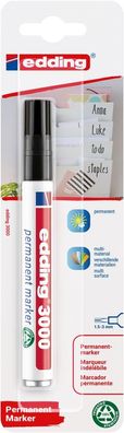 Edding 3000 Permanentmarker schwarz 1,5 - 3,0 mm, 1 Stück