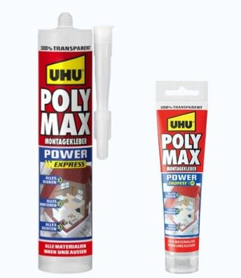 UHU PolyMax Montagekleber Power transparent Verschiedene Ausführungen