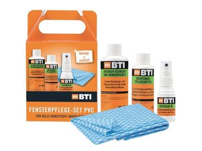 BTI Kunststofffenster Pflege-Set – Reiniger, Dichtungspflege & Beschlagöl für PVC
