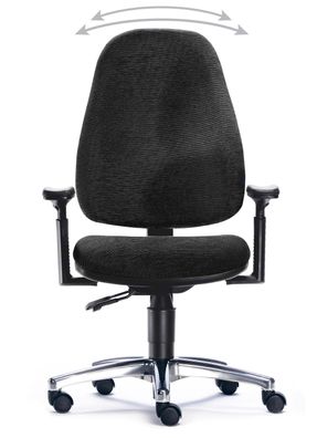 Sitwell Steifensand Fitness Büro + Homeoffice Stuhl mit Hartbodenrollen Grau