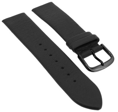 EULIT Ersatzband Leder, schwarz | passend für Skagen zum Verschrauben