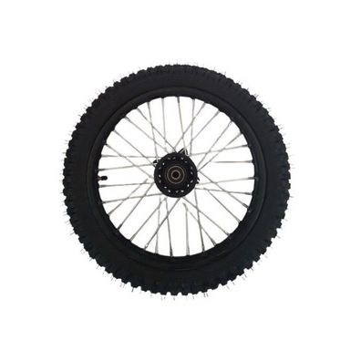 Dirtbike Komplettrad Pitbike Stahlfelge Ersatzreifen vorne 60/100-14 12mm Achse