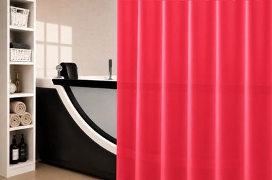 Spirella TRUE Frosty Red Duschvorhang - Soft EVA Matt Transparent Weich 180x200