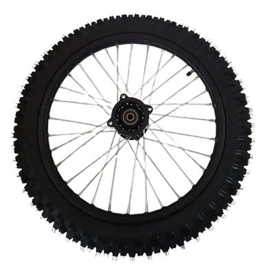 Dirtbike Komplettrad Pitbike Stahlfelge Ersatzreifen vorne 70/100-17 12mm Achse