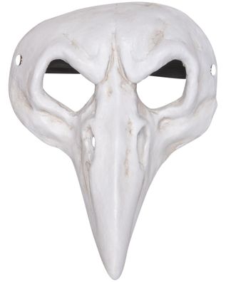 Halloween Karneval Tier Vogelschädel Knochenmaske weiß