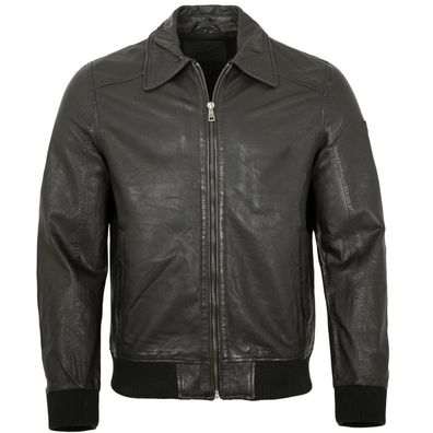 Mauritius - Herren Lederjacke Lammnappa schwarz