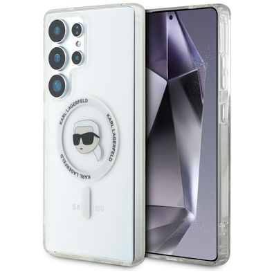 Handyhülle Galaxy S25 Ultra Karl Lagerfeld Figur MagSafe kompatibel transparent