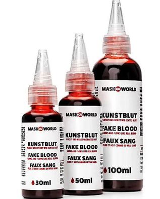 Kunstblut Flasche mit Dosierspitze 50 ml
