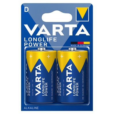 Varta Batterien Mono D LR20 MN1300 4920 Longlife Power Batterie 2er Blister