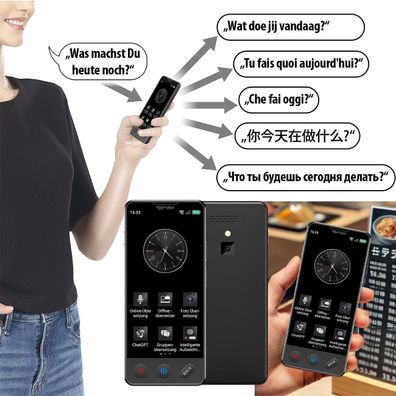 NEU Mobiler KI Echtzeit Sprachübersetzer 4G LTE 139 Sprachen ChatGPT für Reisen