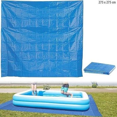 NEU Poolunterlage 275x275cm Plane für aufblasbare Swimmingpools Terrasse Garten