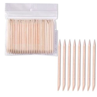 Rosfix Maniküre Holzstäbchen Set – 100 Stück | 9,6 cm, 0,2 cm, Präzision