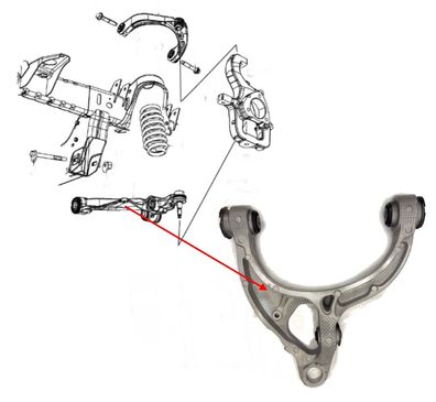 Querlenker vorne unten links RAM 1500 (Gen.5) 4WD ohne Traggelenk