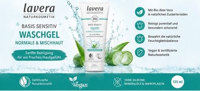 Lavera Pure Beauty 3in1 Reinigung Peeling Maske 125 ml Naturkosmetik