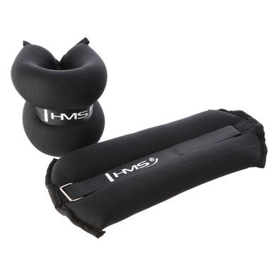 HMS OB06 Gewichtsmanschetten 2 × 3 kg Schwarz für Fitness