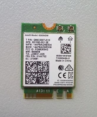 Lenovo ThinkPad WLAN WiFi Karte Card 01AX702