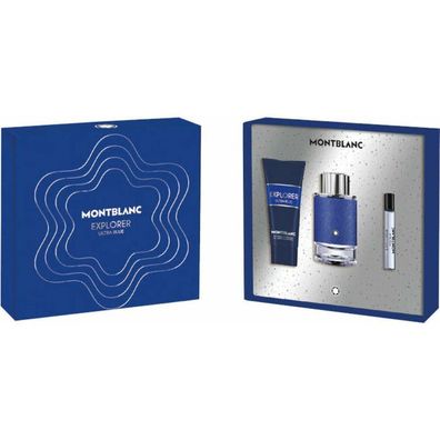 Montblanc Explorer Ultra Blue Eau de Parfum Spray 100ml Set 3 Artikel