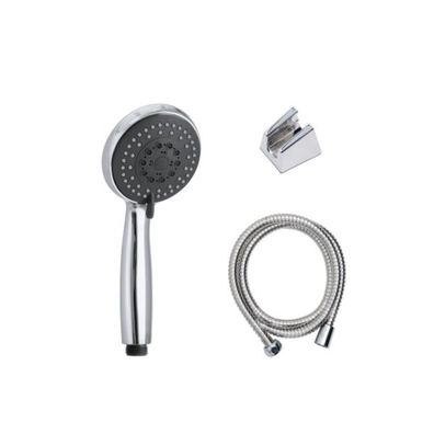 Duschbrausen Set 3-teilig mit 5 Funktionen & Wandhalterung - Silber