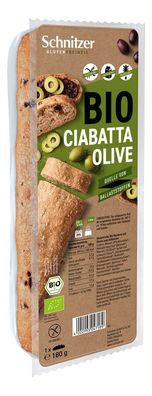 6x Schnitzer Glutenfreiheit Bio Ciabatta Olive 180g