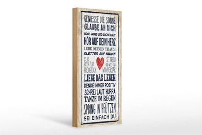 Holzschild genieße die Sonne, 4 versch Größen, Spruch