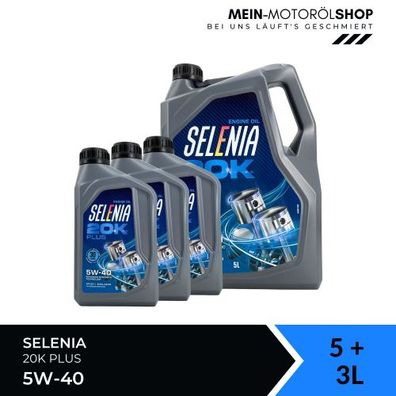 Selenia 20K Plus 5W-40 5 + 3 Liter