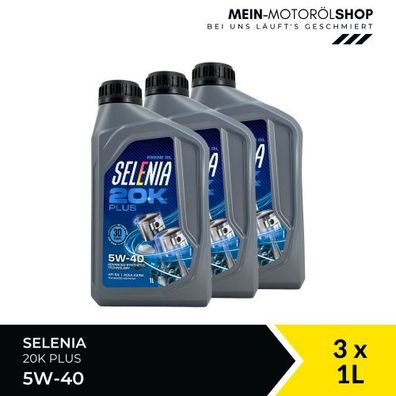 Selenia 20K Plus 5W-40 3x1 Liter