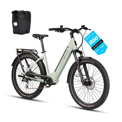 DERUIZ E-Bike Trekkingrad 250W 55Nm Mountainbike Quartz SUV 27,5 Zoll, bis zu 161km