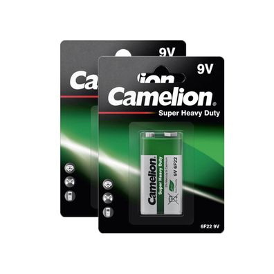 2x Camelion Super Heavy Duty Batterie 9V E-Block Zink-Kohle 9 Volt Blister