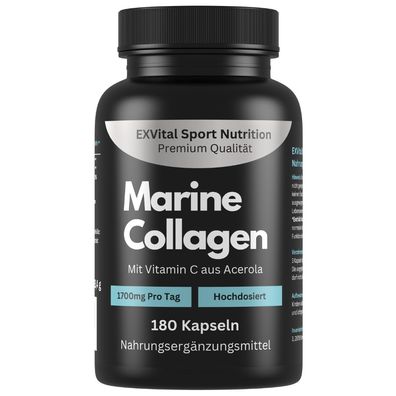 EXVital® Marine Collagen Kapseln mit Vitamin C, hochdosiert