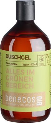 3x benecos benecosBIO Duschgel BIO-Grüntee - ALLES IM GRÜNEN Bereich 500ml