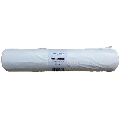 HDPE Müllbeutel 25l 14µ 100 Stück je Rolle