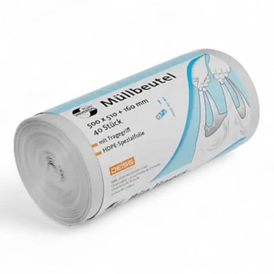 DEISS Universal Plus Müllbeutel 30 Liter transparent 49800