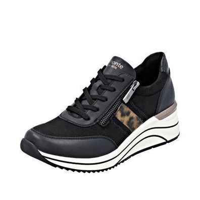 Remonte Sneaker - Schwarz / Braun Kunstleder