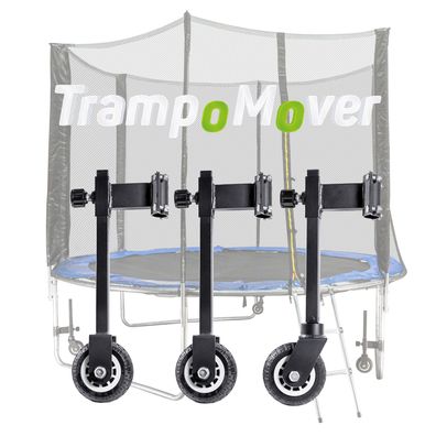 TrampoMover Trampolin-Transporträder, 3-Rad-Transportset mit kugelgelagerten Rädern