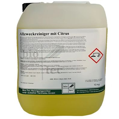 Bio-Tec Halal zertifizierter Allzweckreiniger Citrus 10l
