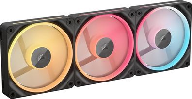 iCUE LINK LX120-R RGB 120mm PWM Umkehrléfter 3er Kit Schwarz