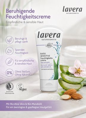 lavera basis sensitive Beruhigende Feuchtigkeitscreme 50 ml vegan