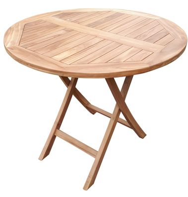 deVries Teakholz-Gartentisch Woodie - ø 90 cm