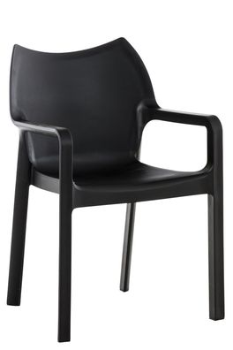 Stuhl REWIU 84x57x53cm schwarz Kunststoff Kunststoff Gestell St?hle Esszimmerst?hle
