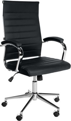 B?rostuhl Ergonomisch MEGAO Schwarz Schreibtischstuhl Echtleder H?henverstellbarer