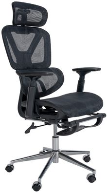 B?rostuhl Ergonomisch OLYMPO Schwarz Schreibtischstuhl mit Rollen H?henverstellbarer