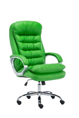 B?rostuhl SOUK 116x68x77 Gr?n Kunstleder Metall in Chromoptik Gestell ergonomische