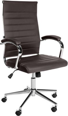 B?rostuhl Ergonomisch MEGAO Coffee Schreibtischstuhl Echtleder H?henverstellbarer