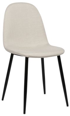 Esszimmerstuhl MOVI Creme Stoff Metall 88x44x51cm Strapazierf?higer & pflegeleichter