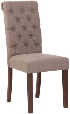Esszimmerstuhl WALES Samt 98x45x63cm taupe Holz Gestell St?hle Esszimmerst?hle Stuhl